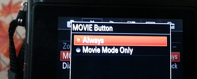 Sony A7s Movie Mode